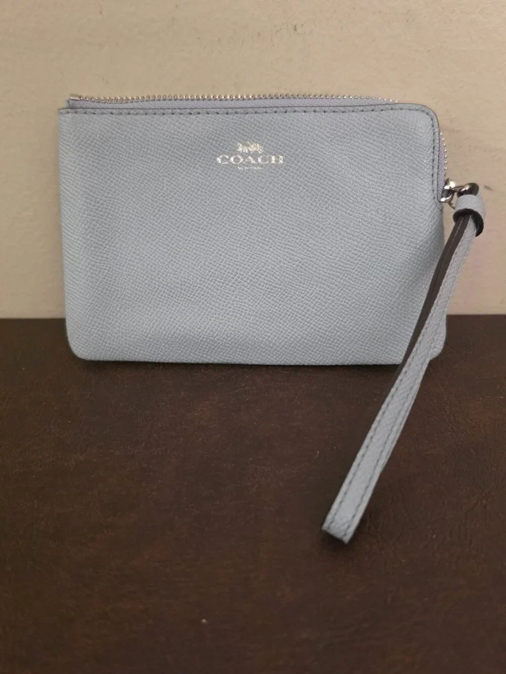 Coach Light Grey Wristlet Wallet